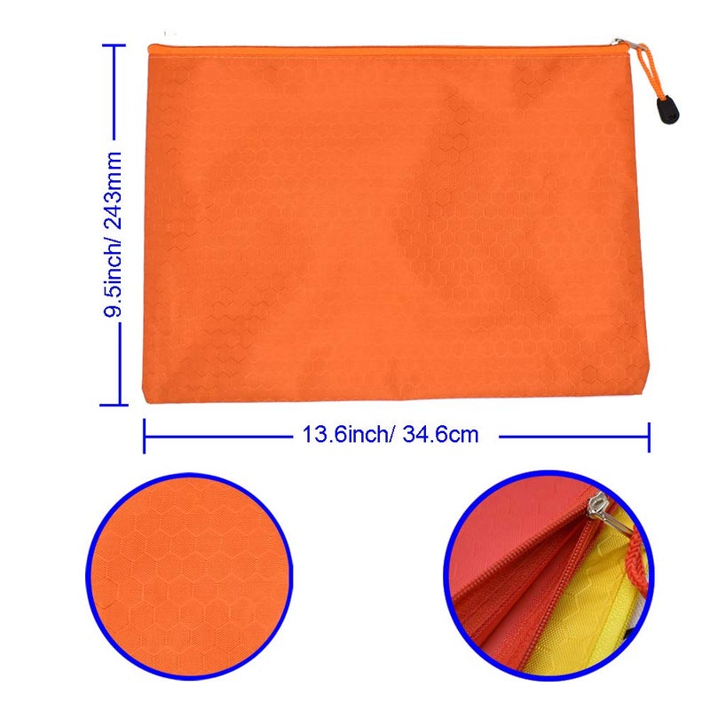 Renashed 10Pcs A4 Waterproof Zipper File Bags Football Pattern Office Document Bags Students Files Category Bag 10 Color - Image 4